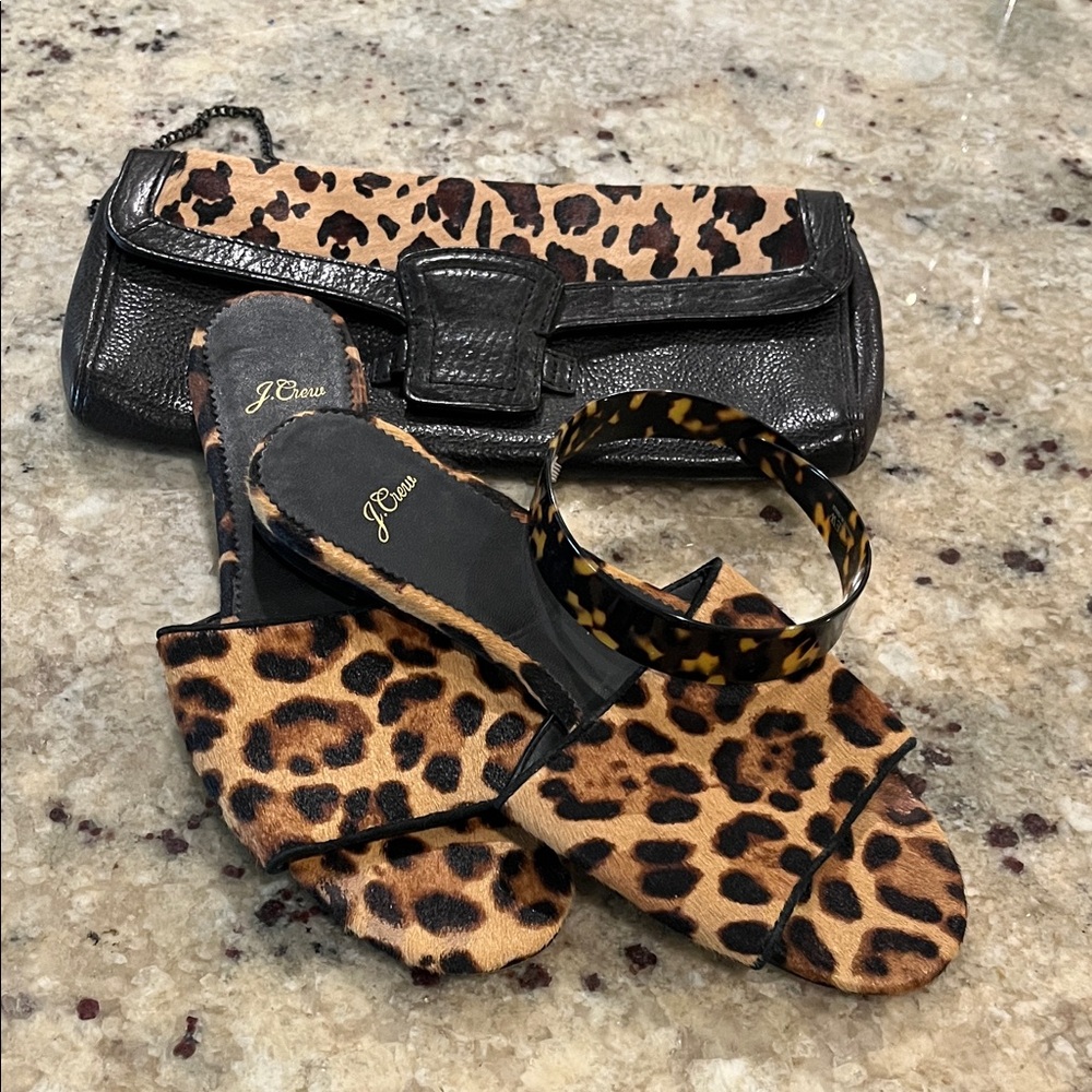 BR bag,J.crew slides, headband
